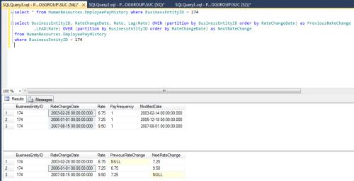 Lag and Lead functions in SQL Server 2012